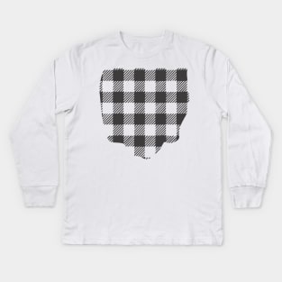 Buffalo Plaid Christmas Kids Long Sleeve T-Shirt